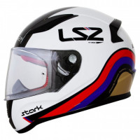 Мотошлем LS2 FF353 Rapid Stark White-Red-Синий-Золотой M