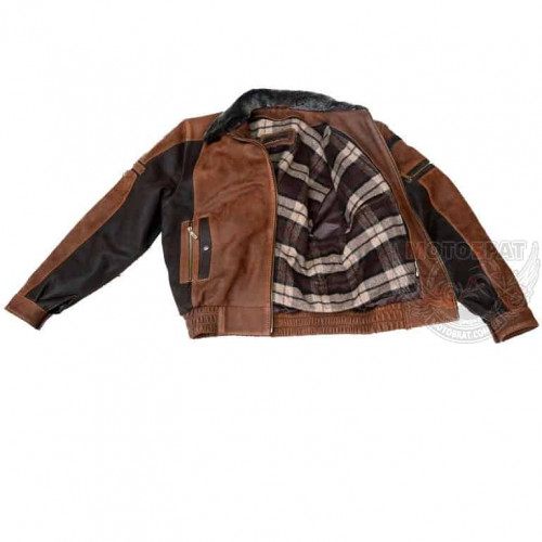 Чоловіча шкіряна куртка Driver Brown (06101801)