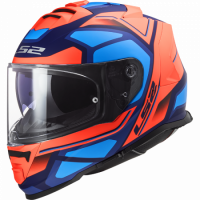 Мотошолом LS2 FF800 Storm Faster Matt Fluo Помаранчевий-Синій XL
