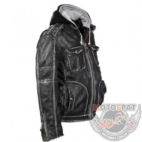 Мужская кожаная куртка Stone Cold Vintage Black