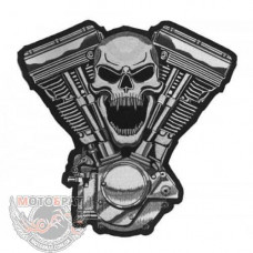 Нашивка на спину Harley Davidson V TWIN Skull