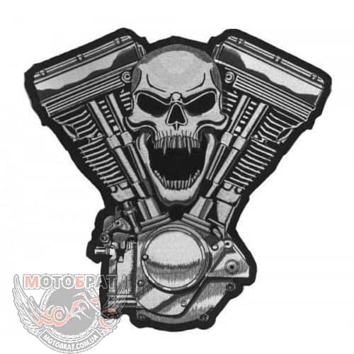 Нашивка на спину Harley Davidson V TWIN Skull (09111602)