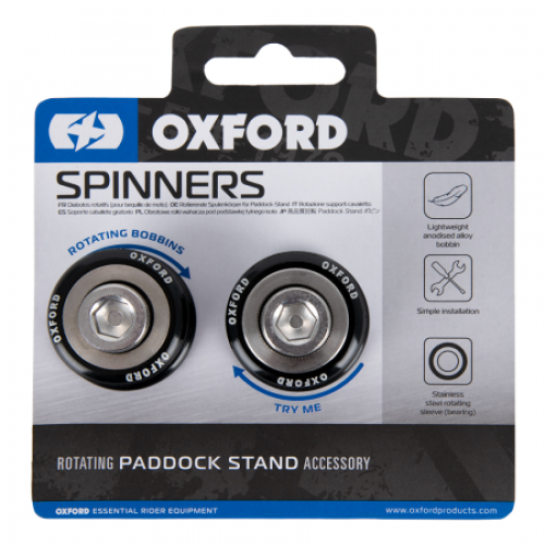 Упоры для подката Oxford Spinners удлененные Black M8 (1.25) (OX813)