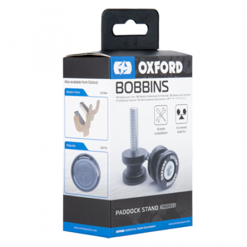 Бобины для вильчатых стоек Oxford Bobbins Black M10 (1.5) (OX786)