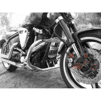 Дуги безопасности Yamaha 1700 Warrior Хром + накладка