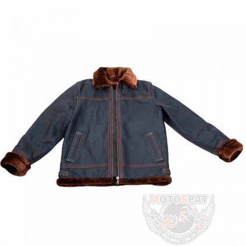Зимова шкіряна куртка Pilot Brown (24111802)