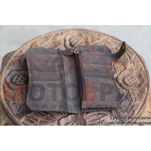 Шкіряний гаманець з ланцюжком петелькою на ремінь (19041603)