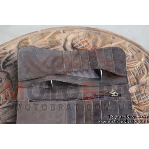 Шкіряний гаманець з ланцюжком петелькою на ремінь (19041603)