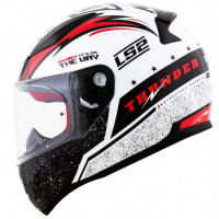 Мотошлем LS2 FF353 Rapid Thunder Gloss White-Black-Red XL