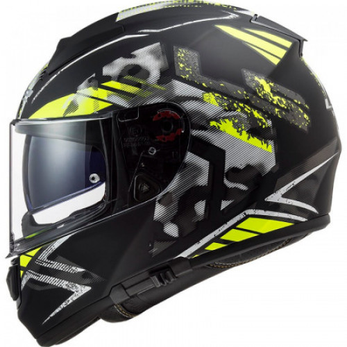 Мотошолом LS2 FF397 Vector FT2 Stencil Black H-V Yellow S (103973754S)