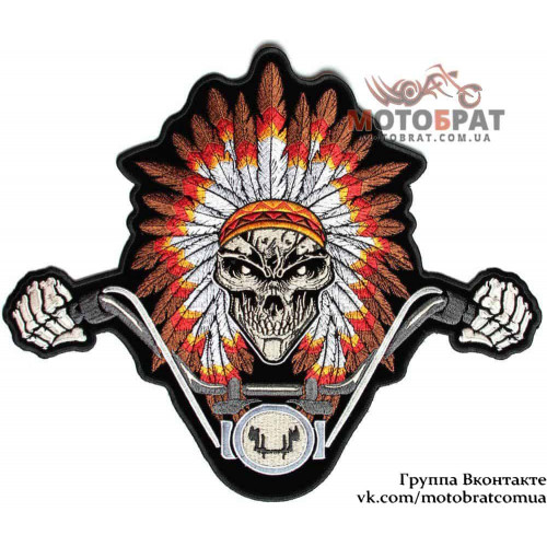 Большая нашивка Indian Head Dressed Rider (06021619)