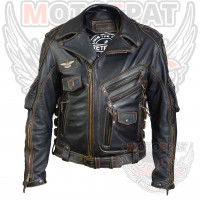 Шкіряна куртка косуха Stormbringer Brown