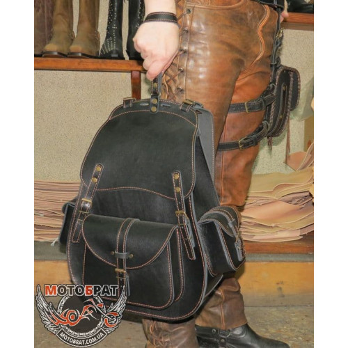 Кожаный рюкзак Байкер (16081601)