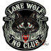 Нашивка No Club Lone Wolf