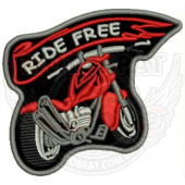 Байкерська нашивка патч Ride Free Motorcycle
