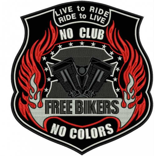 Нашивка No Club Free Bikers V-Twin (12011450)