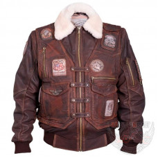 Зимняя кожаная куртка Rider Vintage