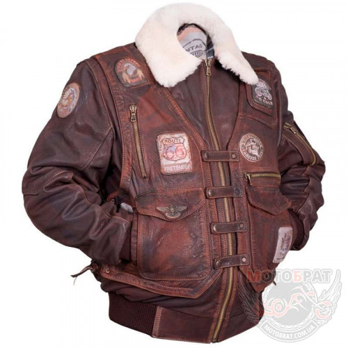 Зимова шкіряна куртка Rider Vintage