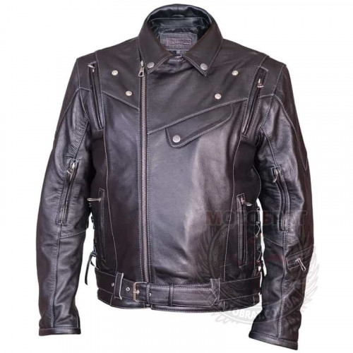 Шкіряна куртка косуха Nomad Black (02022201)