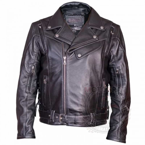 Кожаная куртка косуха Nomad Black (02022201)