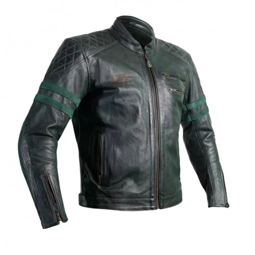 Мотокуртка мужская RST IOM TT 2232 Hillberry CE M Leather Jacket Green 44 (102232GRN-44)