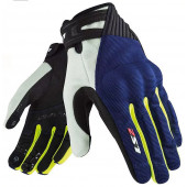 Моторукавички чоловічі LS2 Dart 2 Man Gloves Blue/H-V Yellow XL