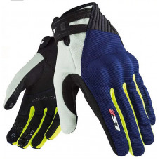 Мотоперчатки мужские LS2 Dart 2 Man Gloves Blue/H-V Yellow XXL