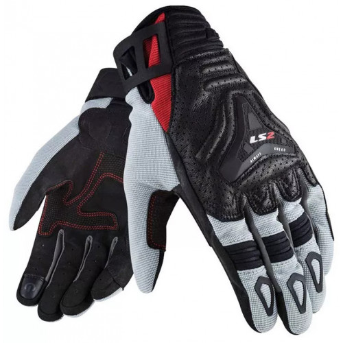 Мотоперчатки женские LS2 All Terrain Lady Gloves Black/Grey/Red M (70120F0032M)