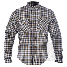 Мото рубашка Oxford Kickback Checker Khaki White XL