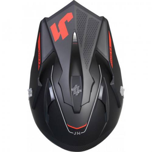 Мотошлем Just1 J14-F Elite Fluo Red-Black S (607329127100103)