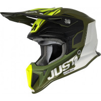 Мотошлем Just1 J18 Pulsar Army Зелёный-Black-White XL