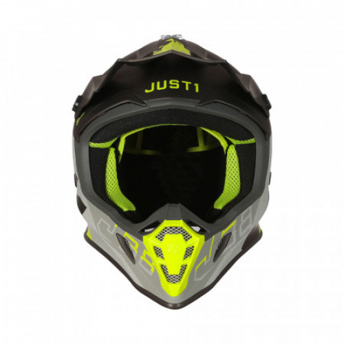 Мотошлем Just1 J38 Korner Fluo Yellow-Titanium M (606332029400404)