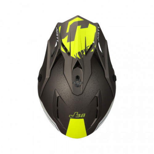 Мотошлем Just1 J38 Korner Fluo Yellow-Titanium M (606332029400404)