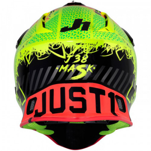 Мотошлем Just1 J38 Mask Fluo Yellow-Red-Black M (606332019400304)