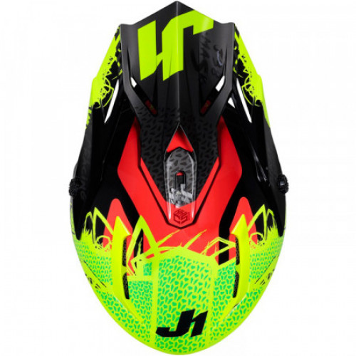 Мотошлем Just1 J38 Mask Fluo Yellow-Red-Black XL (606332019400306)