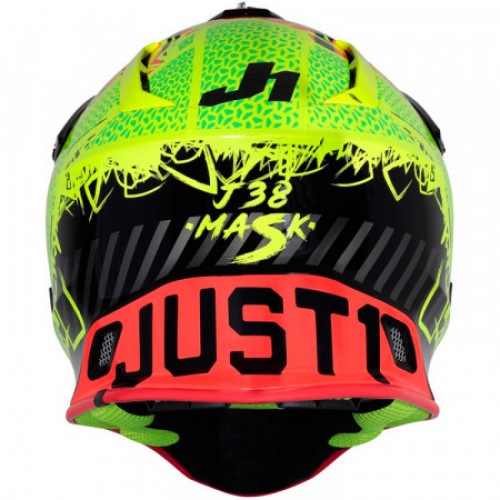 Мотошлем Just1 J38 Mask Fluo Yellow-Red-Black XL (606332019400306)