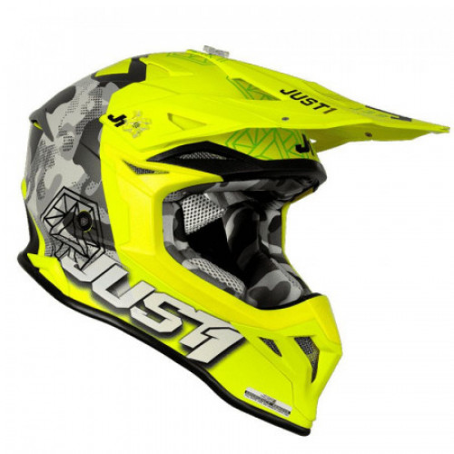 Мотошлем Just1 J39 Kinetic Camo Red-Lime-Fluo Yellow Matt M (606337029400304)