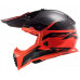 Мотошлем LS2 MX437 Fast EVO Roar Black Red XL (404373232XL)