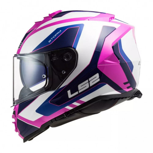 Мотошлем LS2 FF800 Storm Techy Gloss White Pink S (108002446S)